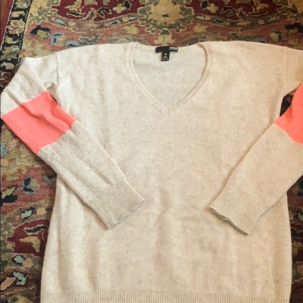 Aqua cashmere sweater